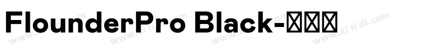 FlounderPro Black字体转换